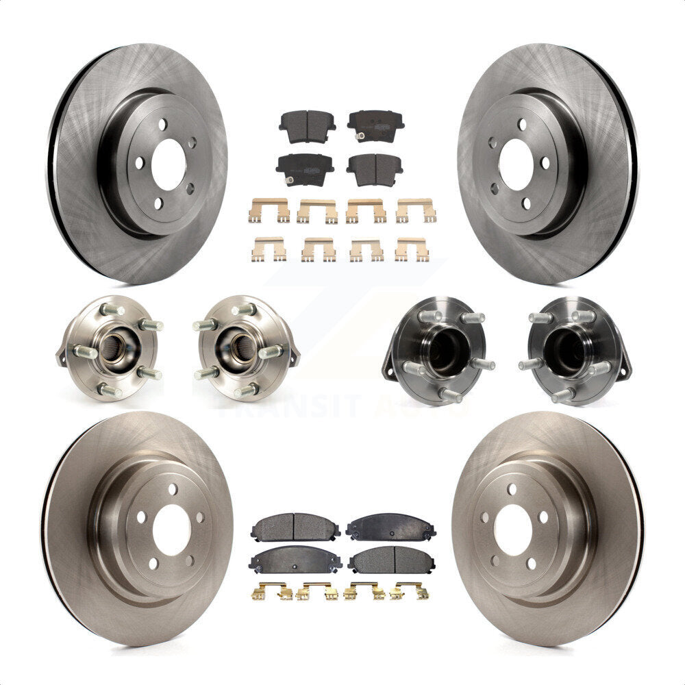 [Avant + Arrière] Kit d'ensemble roulement de roue et moyeu pour 2012-2013 Dodge Charger R T SE avec RWD 5.7L avec Police Package KBB-108923 par Transit Auto