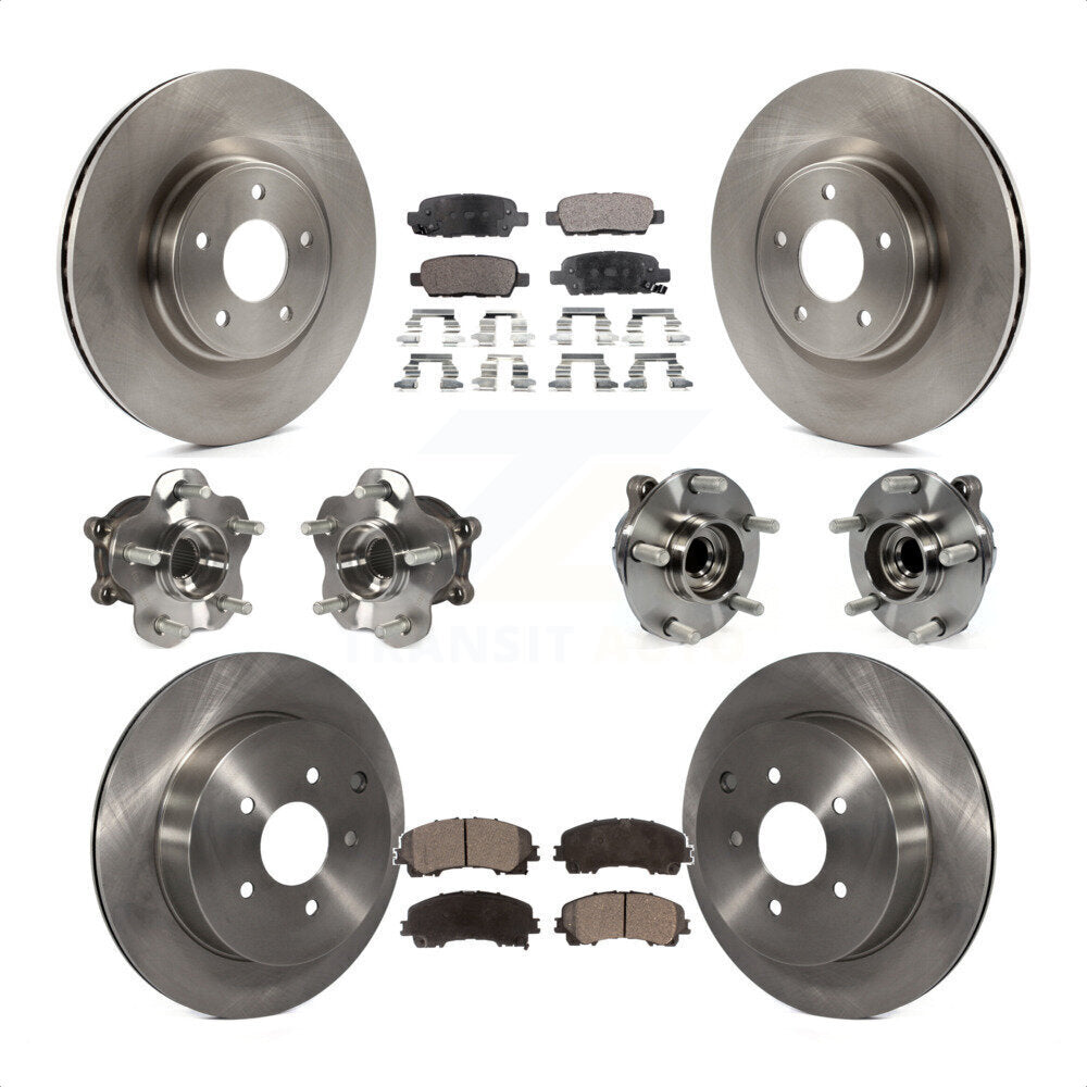 [Avant + Arrière] Kit d'ensemble roulement de roue et moyeu pour INFINITI Q50 Base Premium avec RWD KBB-108942 par Transit Auto