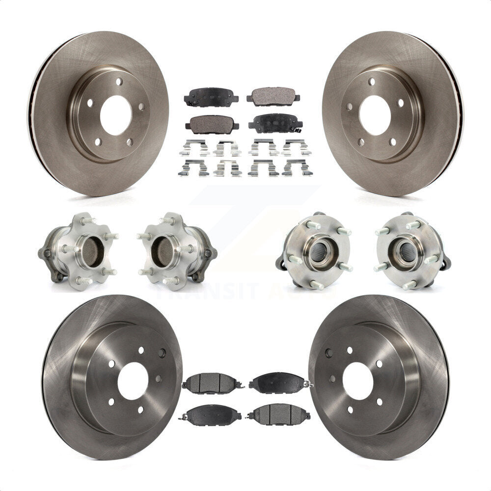 [Avant + Arrière] Kit d'ensemble roulement de roue et moyeu pour 2016 Nissan Pathfinder FWD From 11 15 KBB-108952 par Transit Auto