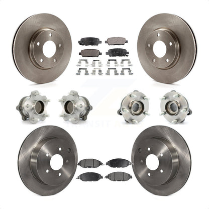 [Avant + Arrière] Kit d'ensemble roulement de roue et moyeu pour 2016 Nissan Pathfinder FWD From 11 15 KBB-108952 par Transit Auto