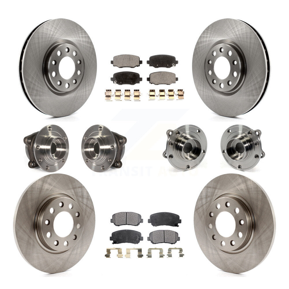 [Avant + Arrière] Kit d'ensemble roulement de roue et moyeu pour 2015-2017 Chrysler 200 AWD avec 305mm Diameter Rotor KBB-109006