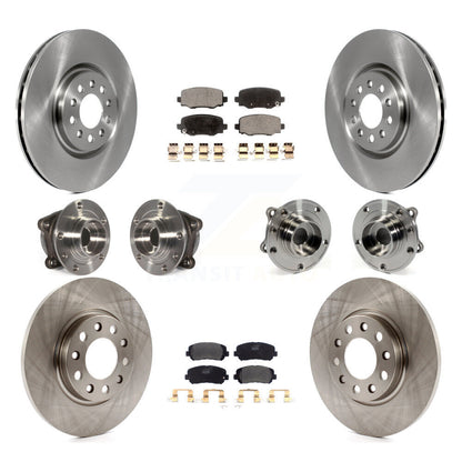 [Avant + Arrière] Kit d'ensemble roulement de roue et moyeu pour 2015-2017 Chrysler 200 AWD avec 330mm Diameter Rotor KBB-109007