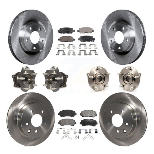 [Avant + Arrière] Kit d'ensemble roulement de roue et moyeu pour 2014-2015 Nissan Rogue Select AWD KBB-109019