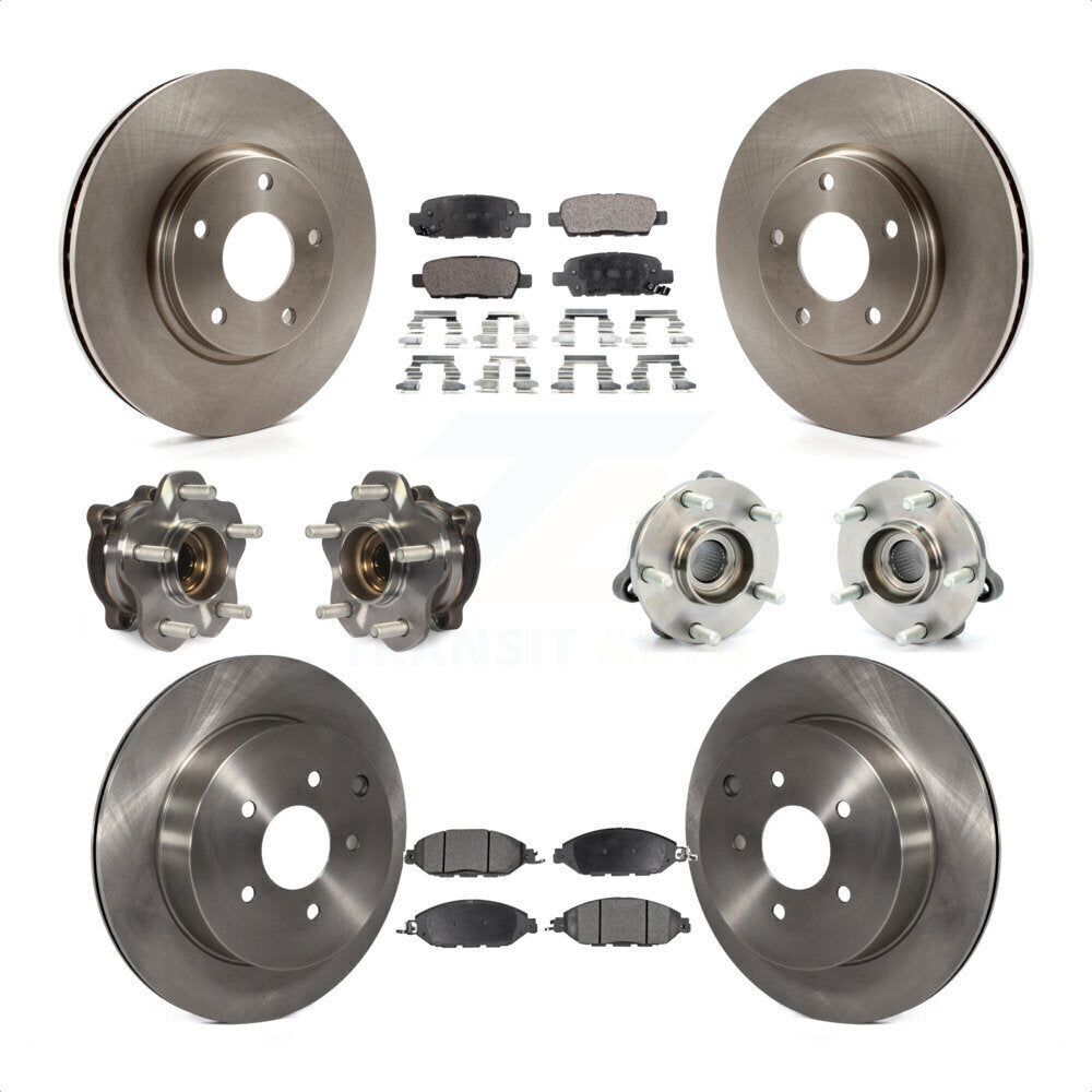 [Avant + Arrière] Kit d'ensemble roulement de roue et moyeu pour 2016 Nissan Pathfinder 4WD From 11 15 KBB-109027 par Transit Auto