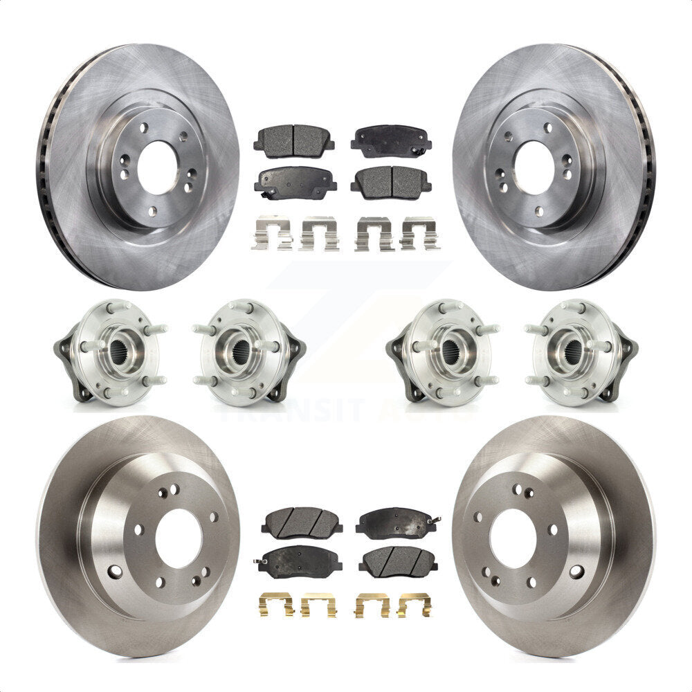 [Avant + Arrière] Kit d'ensemble roulement de roue et moyeu pour 2013-2014 Hyundai Santa Fe AWD avec 3.3L avec ABS Brakes KBB-109089 par Transit Auto