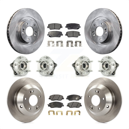 [Avant + Arrière] Kit d'ensemble roulement de roue et moyeu pour 2013-2014 Hyundai Santa Fe AWD avec 3.3L avec ABS Brakes KBB-109089 par Transit Auto