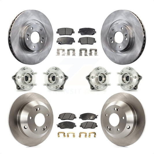 [Avant + Arrière] Kit d'ensemble roulement de roue et moyeu pour 2013-2014 Hyundai Santa Fe AWD avec 3.3L avec ABS Brakes KBB-109089 par Transit Auto