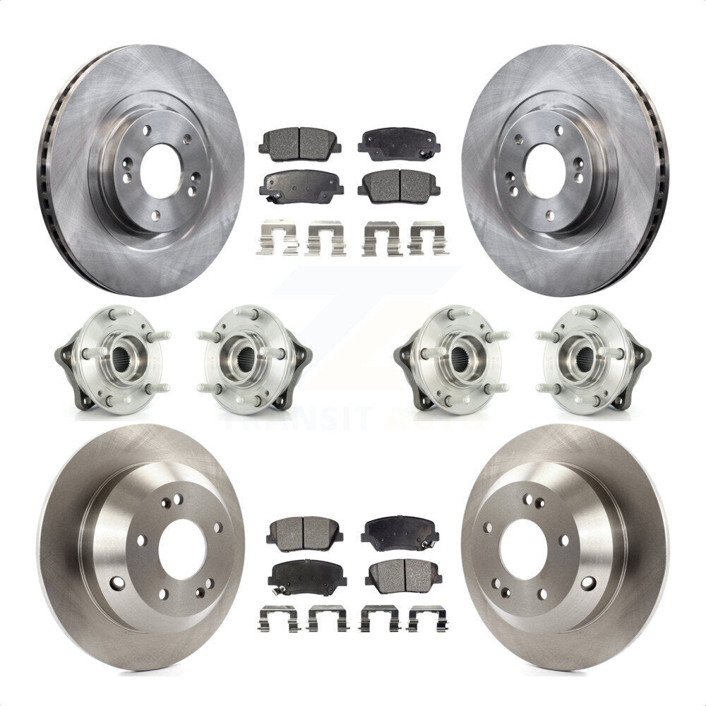 [Avant + Arrière] Kit d'ensemble roulement de roue et moyeu pour 2013-2014 Hyundai Santa Fe Sport AWD avec 2.4L 2.0L KBB-109090 par Transit Auto