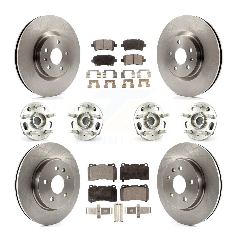 [Avant + Arrière] Kit d'ensemble roulement de roue et moyeu pour Cadillac XTS sans Heavy Duty Brakes KBB-109125