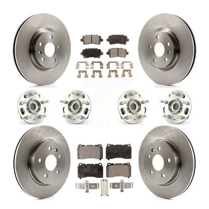 [Avant + Arrière] Kit d'ensemble roulement de roue et moyeu pour Cadillac XTS sans Heavy Duty Brakes KBB-109125