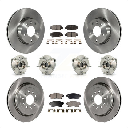 [Avant + Arrière] Kit d'ensemble roulement de roue et moyeu pour 2013-2015 Cadillac ATS AWD avec 300mm Diameter Rotor KBB-109130 par Transit Auto