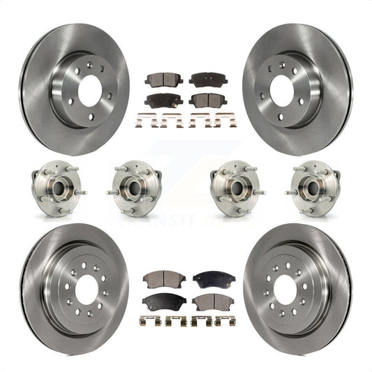 [Avant + Arrière] Kit d'ensemble roulement de roue et moyeu pour 2013-2015 Cadillac ATS AWD avec 300mm Diameter Rotor KBB-109130 par Transit Auto