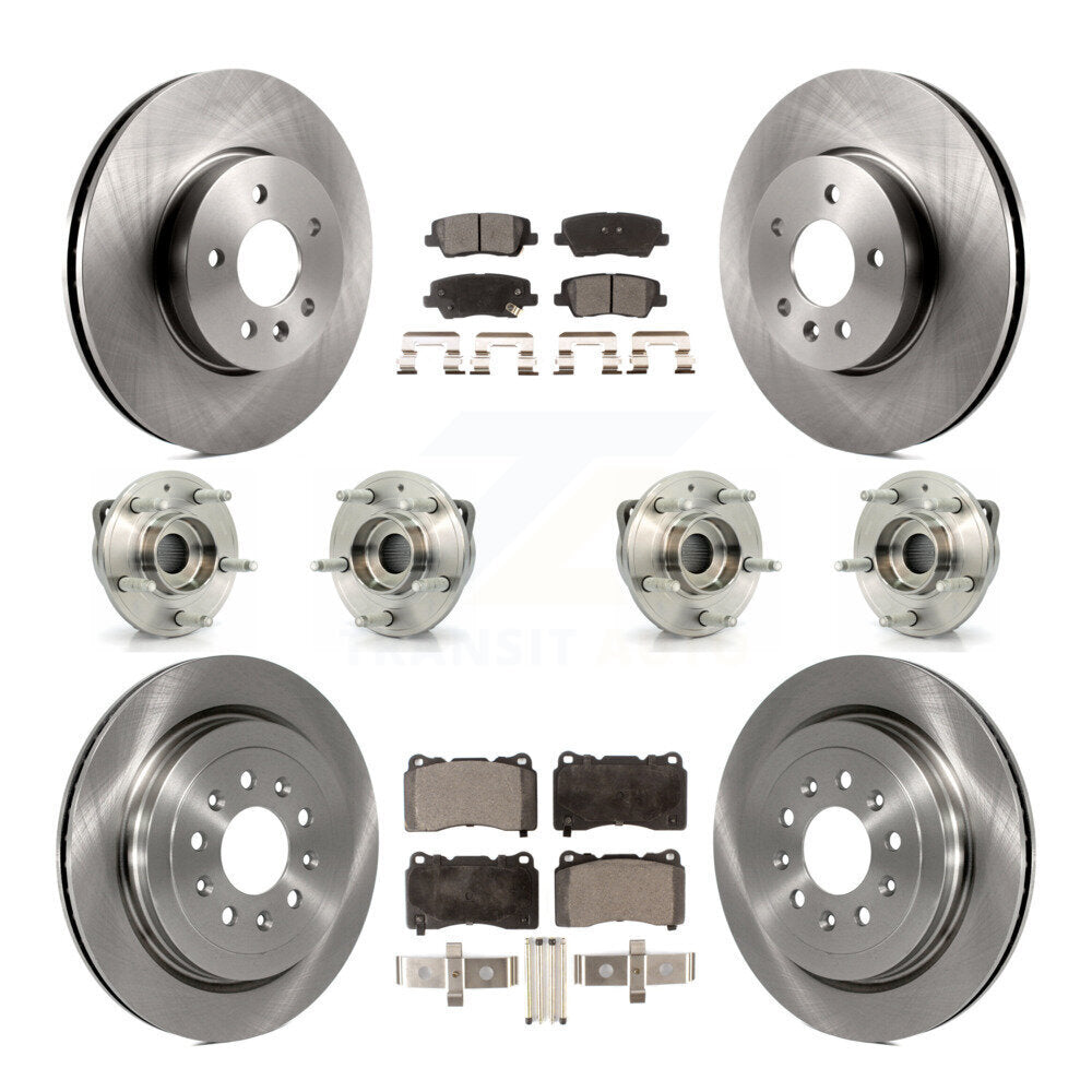 [Avant + Arrière] Kit d'ensemble roulement de roue et moyeu pour 2013-2015 Cadillac ATS AWD avec 321mm Diameter Rotor KBB-109131