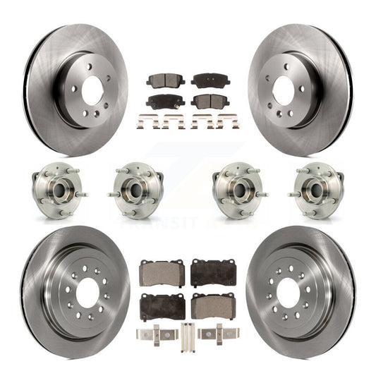 [Avant + Arrière] Kit d'ensemble roulement de roue et moyeu pour 2013-2015 Cadillac ATS AWD avec 321mm Diameter Rotor KBB-109131