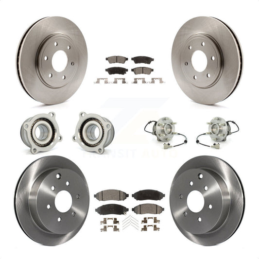 [Avant + Arrière] Kit d'ensemble roulement de roue et moyeu pour Nissan Frontier Suzuki Equator KBB-109139 par Transit Auto