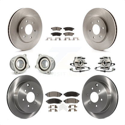 [Avant + Arrière] Kit d'ensemble roulement de roue et moyeu pour Nissan Frontier KBB-109142 par Transit Auto