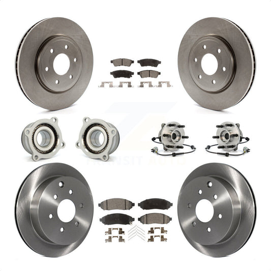[Avant + Arrière] Kit d'ensemble roulement de roue et moyeu pour Nissan Frontier Xterra Suzuki Equator KBB-109143 par Transit Auto