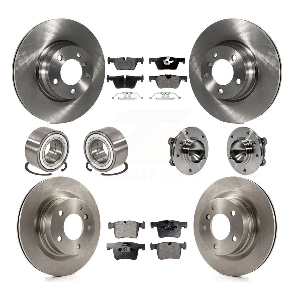 [Avant + Arrière] Kit d'ensemble roulement de roue et moyeu pour 2012 BMW 328i Convertible Wagon avec 2.0L sans Blue Painted Calipers KBB-109168 par Transit Auto
