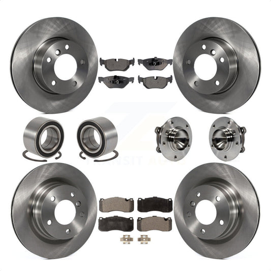 [Avant + Arrière] Kit d'ensemble roulement de roue et moyeu pour 2006-2007 BMW 323i avec 338mm Diameter Rotor KBB-109214 par Transit Auto