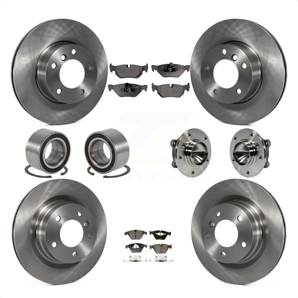 [Avant + Arrière] Kit d'ensemble roulement de roue et moyeu pour 2007 BMW 323i avec 312mm Diameter Rotor KBB-109215 par Transit Auto