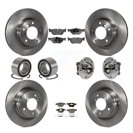[Avant + Arrière] Kit d'ensemble roulement de roue et moyeu pour 2007 BMW 323i avec 312mm Diameter Rotor KBB-109215 par Transit Auto
