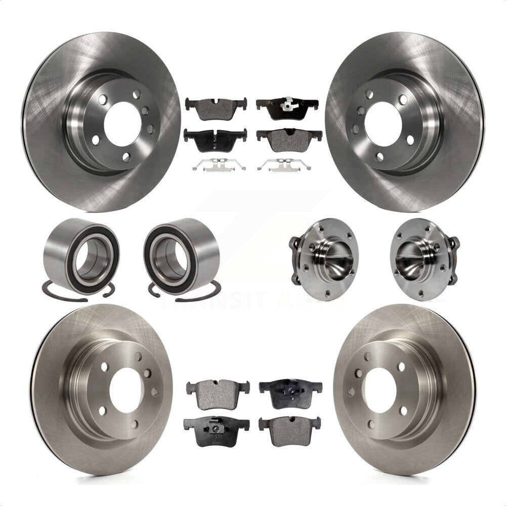 [Avant + Arrière] Kit d'ensemble roulement de roue et moyeu pour 2012 BMW 328i Coupe avec 2.0L sans Blue Painted Calipers KBB-109218 par Transit Auto