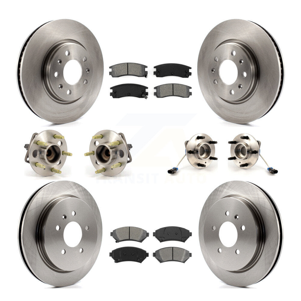 [Avant + Arrière] Kit d'ensemble roulement de roue et moyeu pour 2003-2004 Cadillac Seville avec Vented Rotor KBB-109457