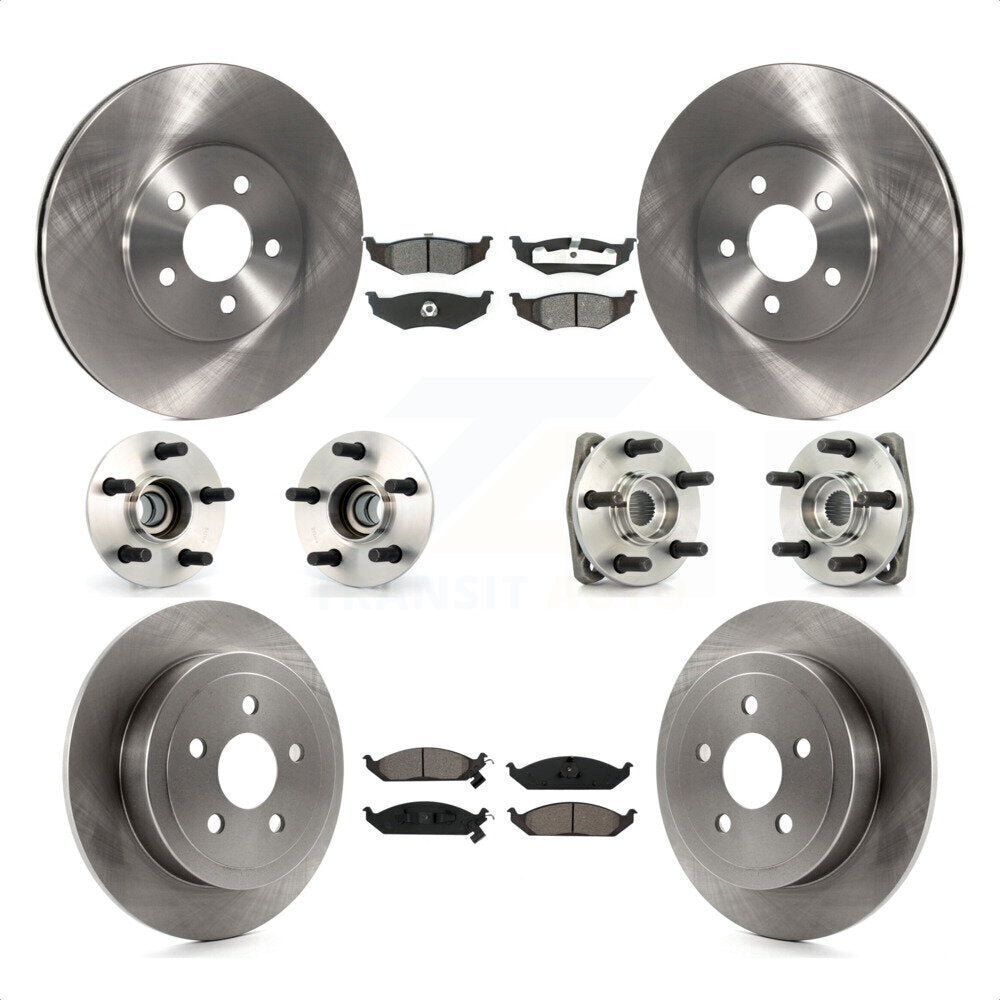 [Avant + Arrière] Kit d'ensemble roulement de roue et moyeu pour Dodge Stratus Chrysler Cirrus Plymouth Breeze KBB-109475 par Transit Auto