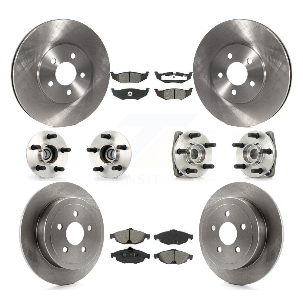 [Avant + Arrière] Kit d'ensemble roulement de roue et moyeu pour 2001-2004 Dodge Stratus Sedan avec Non-ABS KBB-109476 par Transit Auto