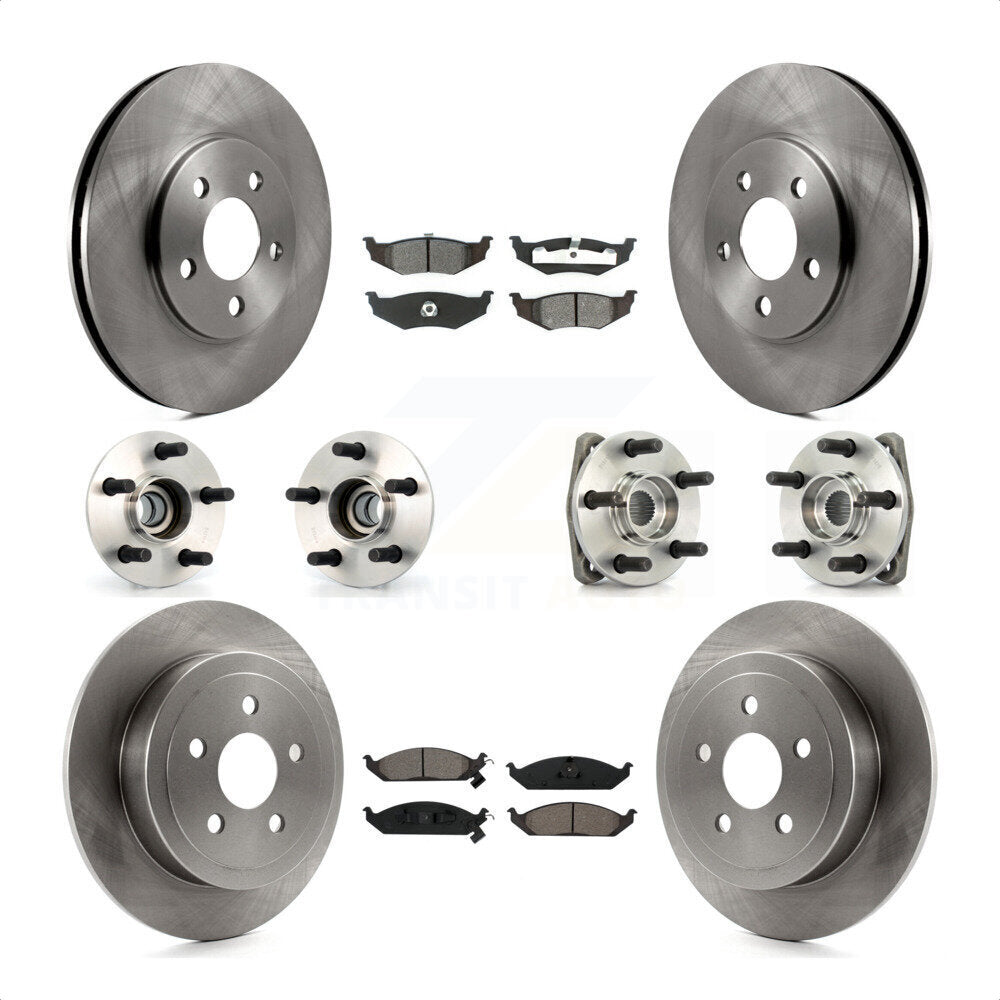 [Avant + Arrière] Kit d'ensemble roulement de roue et moyeu pour Chrysler Dodge Stratus Sebring Cirrus Plymouth Breeze KBB-109478 par Transit Auto