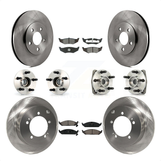 [Avant + Arrière] Kit d'ensemble roulement de roue et moyeu pour 2000 Dodge Stratus Non-ABS avec 14" Factory Wheels KBB-109479 par Transit Auto
