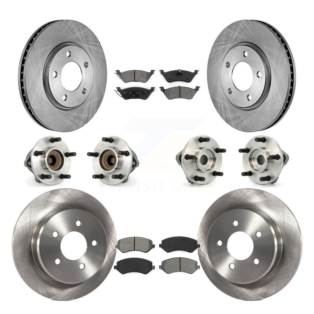 [Avant + Arrière] Kit d'ensemble roulement de roue et moyeu pour 2006 Dodge Grand Caravan Drum rear brakes avec 4-Wheel ABS KBB-109483