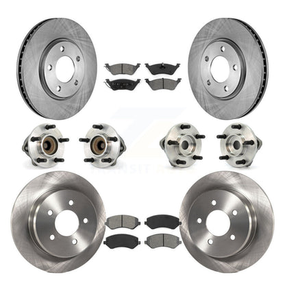 [Avant + Arrière] Kit d'ensemble roulement de roue et moyeu pour 2006 Dodge Grand Caravan Drum rear brakes avec 4-Wheel ABS KBB-109483