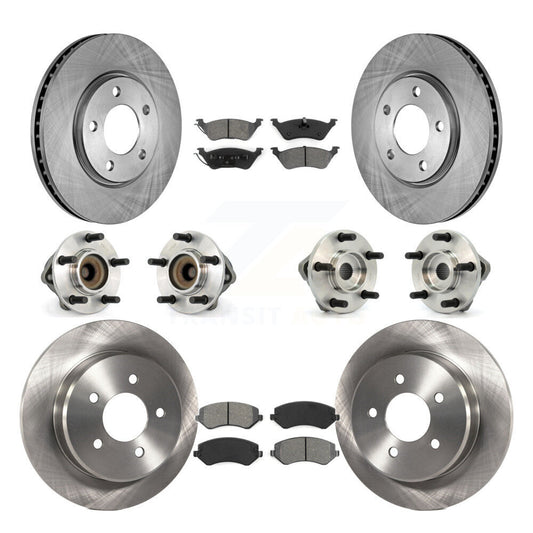 [Avant + Arrière] Kit d'ensemble roulement de roue et moyeu pour 2006 Dodge Grand Caravan Drum rear brakes avec 4-Wheel ABS KBB-109483