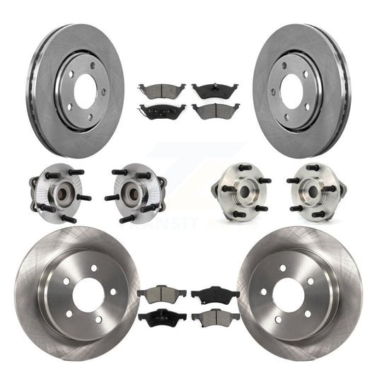 [Avant + Arrière] Kit d'ensemble roulement de roue et moyeu pour 2003-2004 Dodge Caravan Drum rear brakes avec Non-ABS KBB-109486