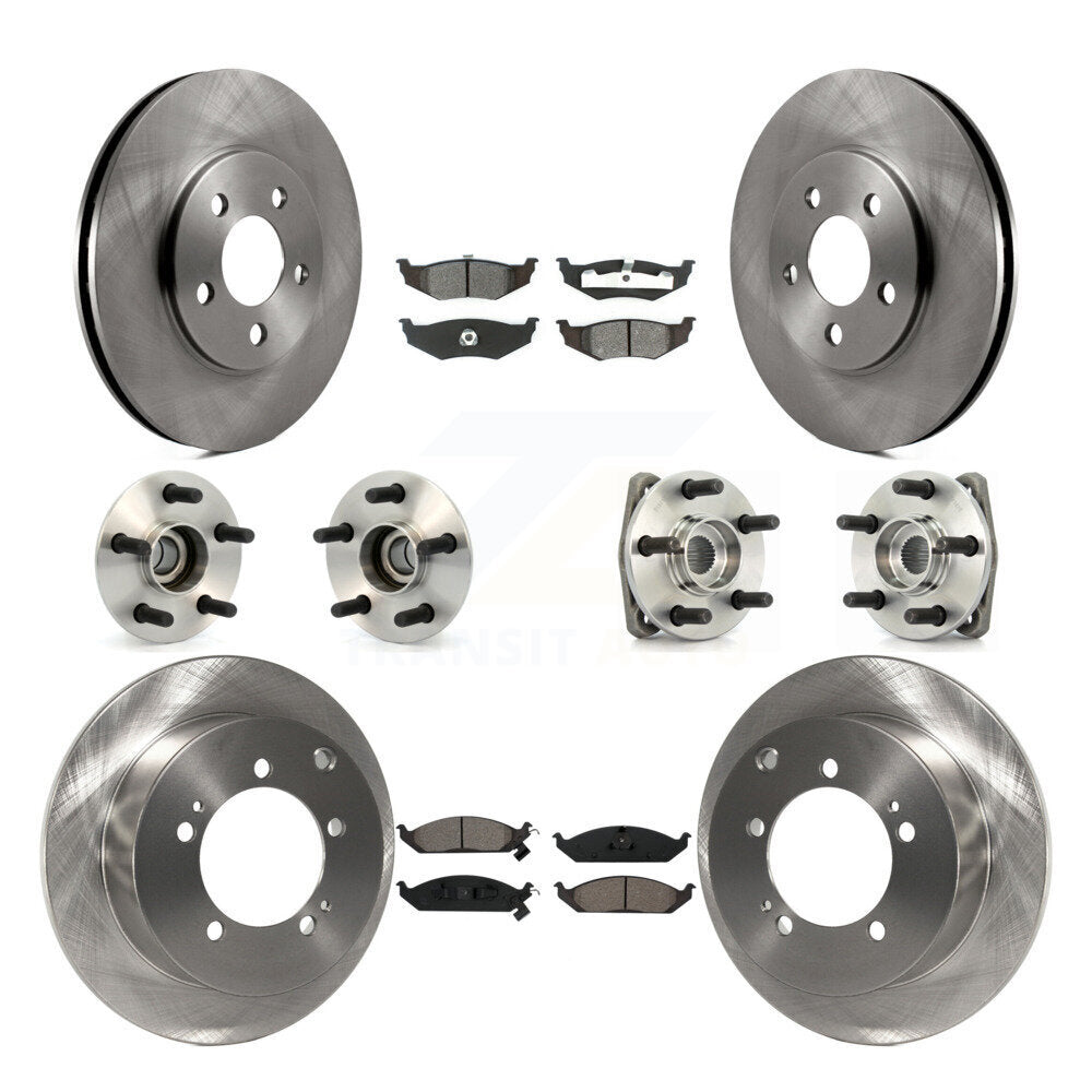 [Avant + Arrière] Kit d'ensemble roulement de roue et moyeu pour 2000 Dodge Stratus 4-Wheel ABS avec 14" Factory Wheels KBB-109496