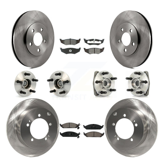[Avant + Arrière] Kit d'ensemble roulement de roue et moyeu pour 2000 Dodge Stratus 4-Wheel ABS avec 14" Factory Wheels KBB-109496