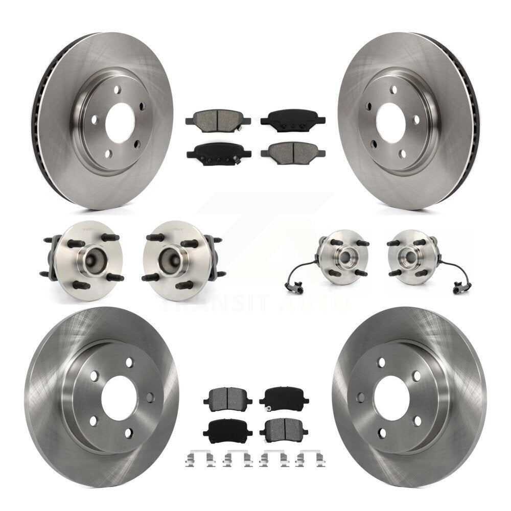 [Avant + Arrière] Kit d'ensemble roulement de roue et moyeu pour 2004-2007 Saturn Ion Supercharged avec 4-Wheel ABS avec 4 Lug Wheels KBB-109513