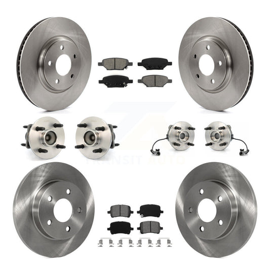 [Avant + Arrière] Kit d'ensemble roulement de roue et moyeu pour 2004-2007 Saturn Ion Supercharged avec 4-Wheel ABS avec 4 Lug Wheels KBB-109513