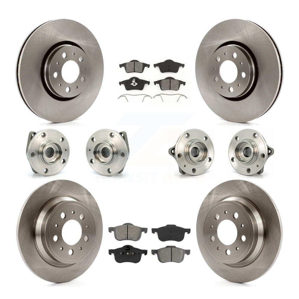 [Avant + Arrière] Kit d'ensemble roulement de roue et moyeu pour 2008 Volvo S60 AWD avec 316mm Diameter Rotor KBB-109522