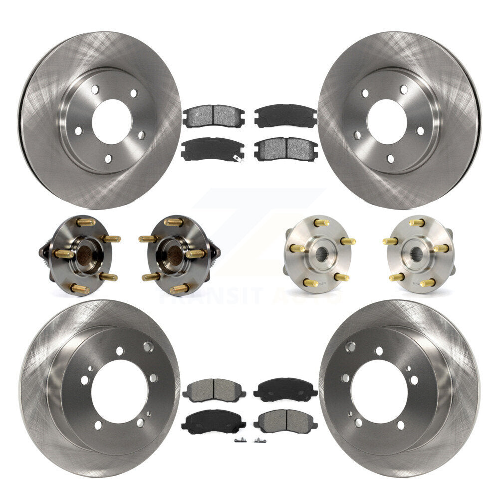 [Avant + Arrière] Kit d'ensemble roulement de roue et moyeu pour 2005 Mitsubishi Eclipse rear brakes avec 4-Wheel ABS KBB-109523