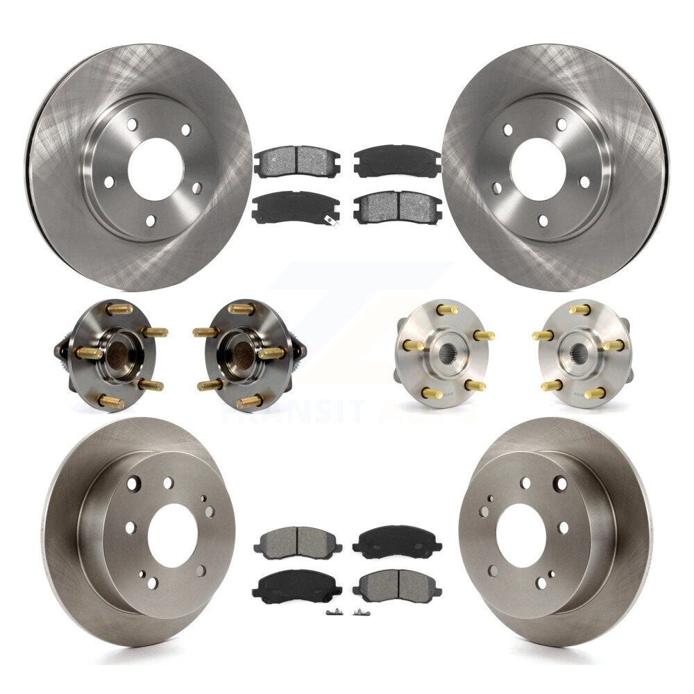 [Avant + Arrière] Kit d'ensemble roulement de roue et moyeu pour 2004-2006 Mitsubishi Galant 2.4L avec 4-Wheel ABS KBB-109524