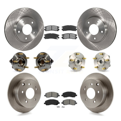 [Avant + Arrière] Kit d'ensemble roulement de roue et moyeu pour 2004-2006 Mitsubishi Galant 2.4L avec 4-Wheel ABS KBB-109524