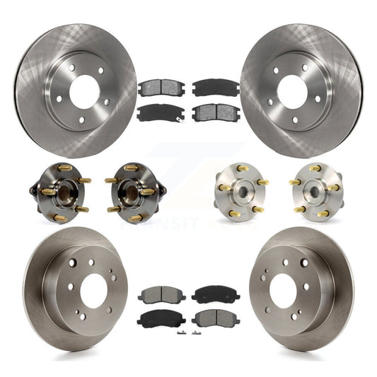 [Avant + Arrière] Kit d'ensemble roulement de roue et moyeu pour 2004-2006 Mitsubishi Galant 2.4L avec 4-Wheel ABS KBB-109524