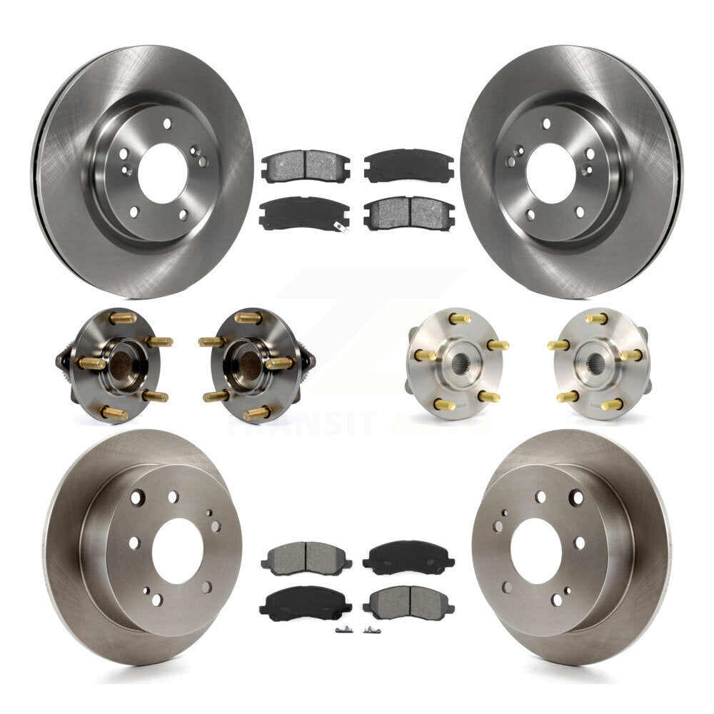 [Avant + Arrière] Kit d'ensemble roulement de roue et moyeu pour 2006 Mitsubishi Eclipse 2.4L To 10 31 05 KBB-109525