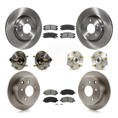 [Avant + Arrière] Kit d'ensemble roulement de roue et moyeu pour 2006 Mitsubishi Eclipse 2.4L To 10 31 05 KBB-109525