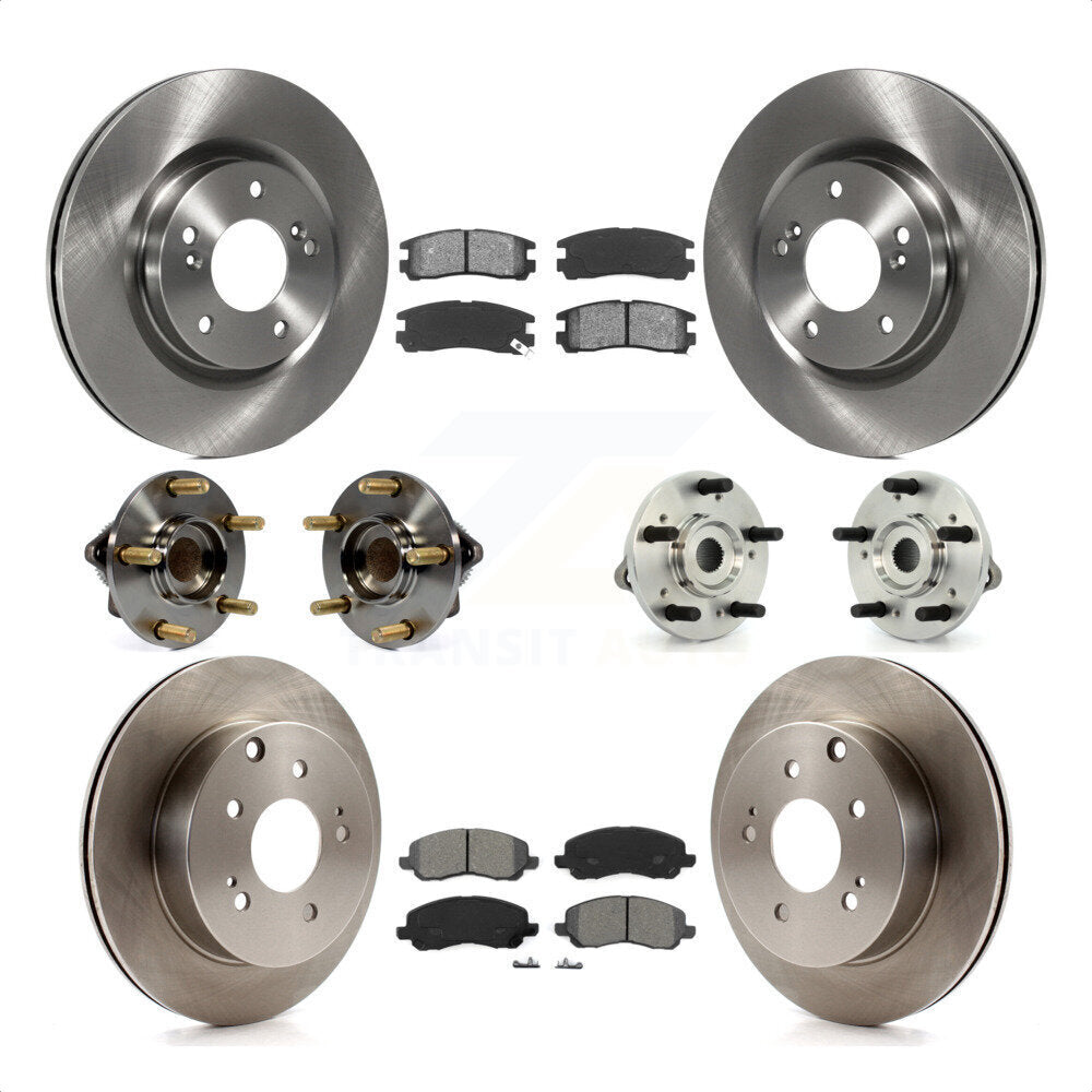 [Avant + Arrière] Kit d'ensemble roulement de roue et moyeu pour 2007 Mitsubishi Galant Ralliart avec 3.8L 4-Wheel ABS KBB-109528 par Transit Auto