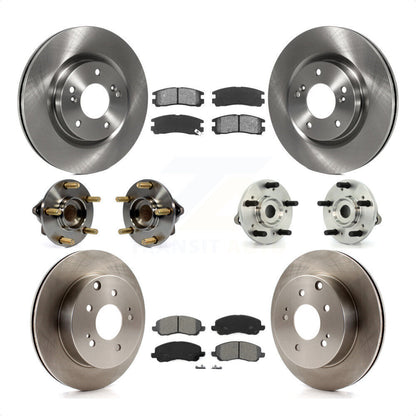 [Avant + Arrière] Kit d'ensemble roulement de roue et moyeu pour 2007 Mitsubishi Galant Ralliart avec 3.8L 4-Wheel ABS KBB-109528 par Transit Auto