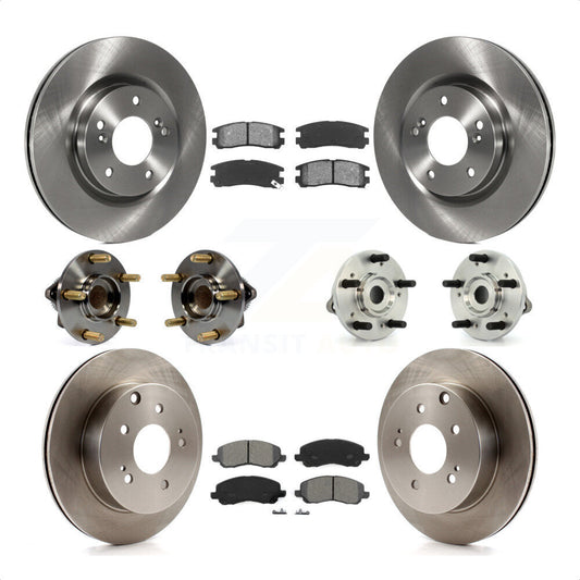 [Avant + Arrière] Kit d'ensemble roulement de roue et moyeu pour 2007 Mitsubishi Galant Ralliart avec 3.8L 4-Wheel ABS KBB-109528 par Transit Auto