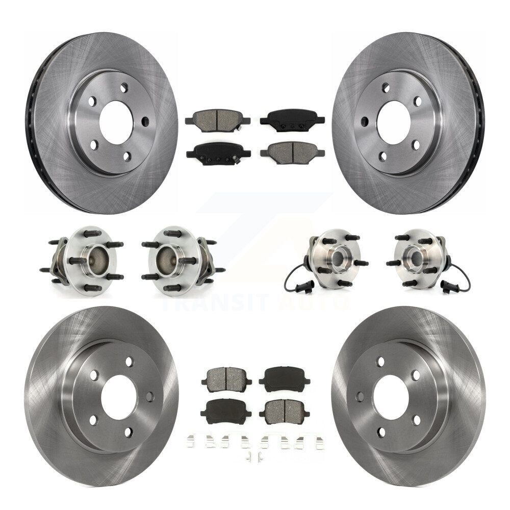 [Avant + Arrière] Kit d'ensemble roulement de roue et moyeu pour Chevrolet Malibu Pontiac G6 avec 276mm Diameter Rotor KBB-109533